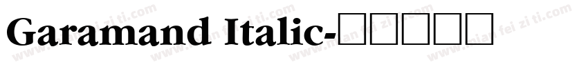 Garamand Italic字体转换